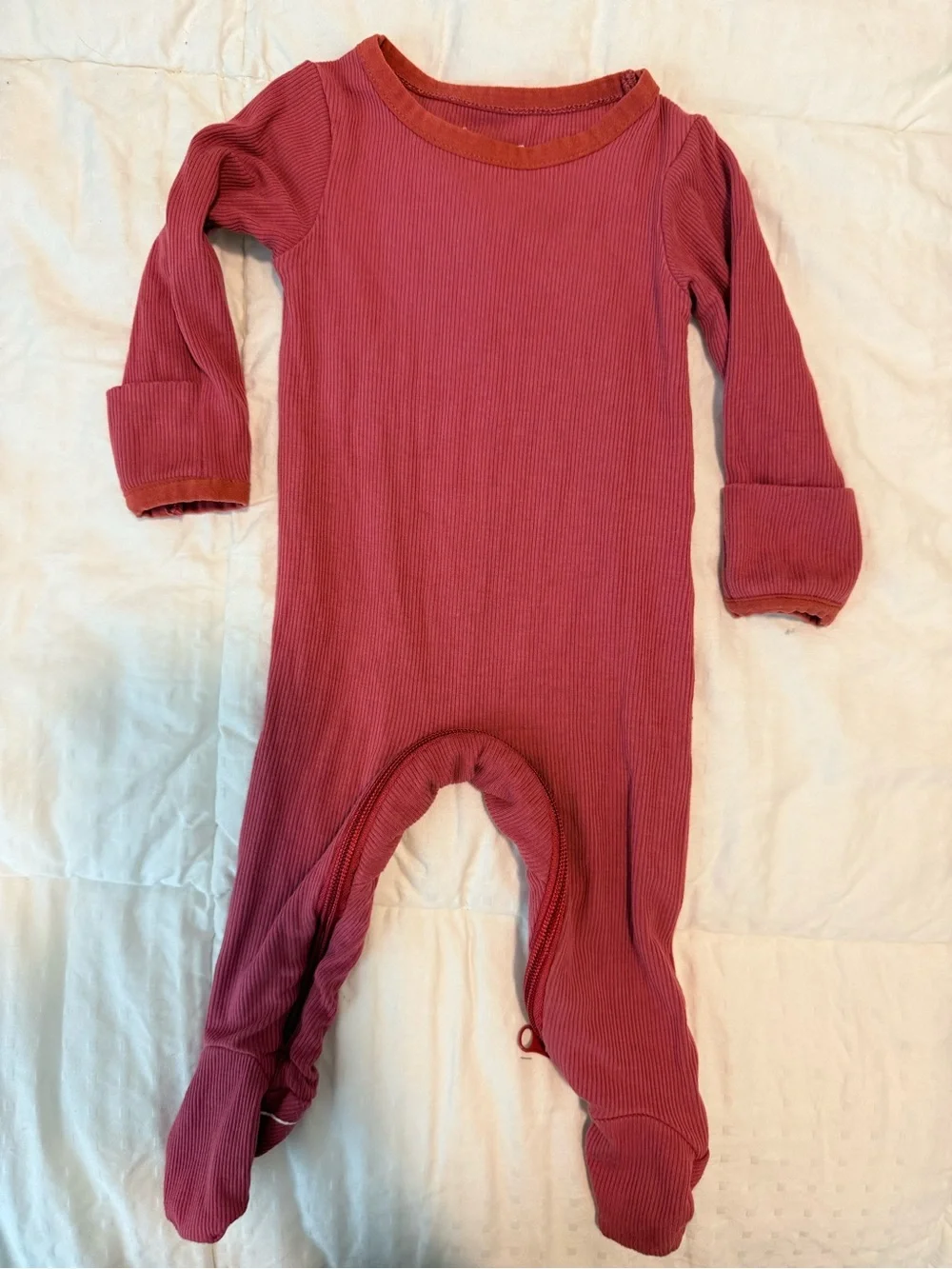 Lemon & Loom Footed One-Piece in Dusty Rose